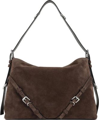 Givenchy Voyou Medium Schoudertas - Dames - Schoudertassen - Bruin - ONE Size - Leer - Tassen