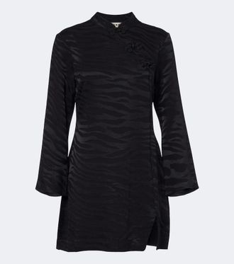 Rixo Brooklyn satin jacquard minidress