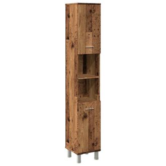 vidaXL Mobile Da Bagno Legno Antico 30x30x179 Cm In Legno Multistrato - Vidaxl