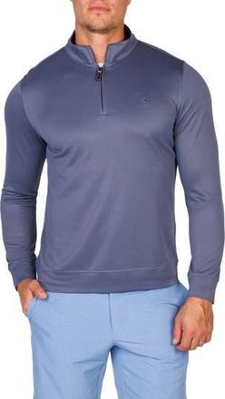 Tailorbyrd Modal Blend Quarter Zip Polo in Oasis Blue at Nordstrom Rack, Size Xx-Large