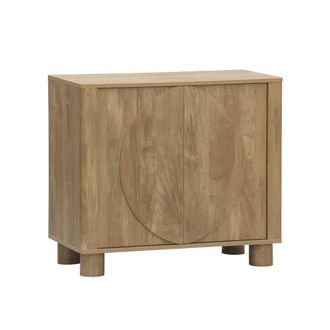 Sweeek Aparador efecto madera de mango con 2 puertas, 80cm, efecto madera