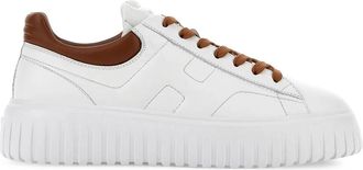 Hogan H-Stripes Sneakers - Heren - Sneakers - Wit - 39 1/2 EU - Leer - Schoenen