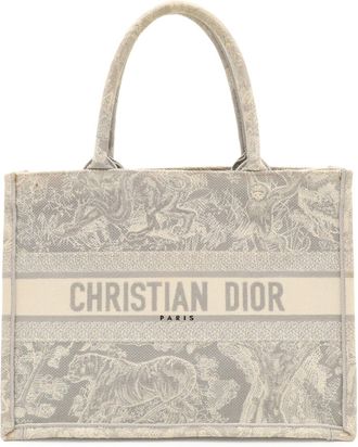 Dior Gray Canvas Tote Bag (Pre-Owned)