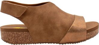 Volatile Womens Aurelia Faux Leather Sandal In Cognac