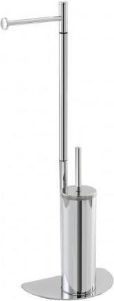 Feridras Escobillero Y Portarrollos Que Ahorran Espacio En Acero Cromado, Dimensiones L26xh76xp16cm