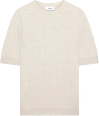 Lardini T-Shirts, male, Beige, Size: XL Girocollo