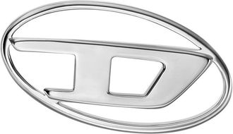 Diesel Oval D Stud Earring in Silver at Nordstrom