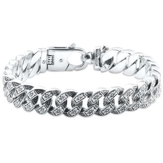 Pompeii3 Mens Designed 14k Gold (115gram) or Platinum (186gram) 14.5mm Bracelet 8.75