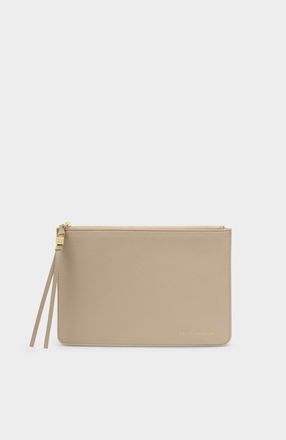 Katie Loxton Tassel Charm Pouch in Light Taupe at Nordstrom