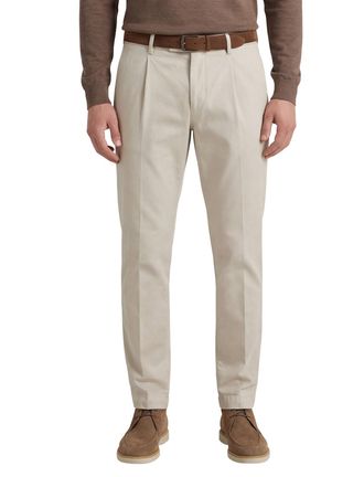 Gardeur Pantalon katoen beige flatfront