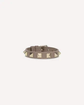 Valentino Garavani Bracciale Rockstud in pelle Woman UNI