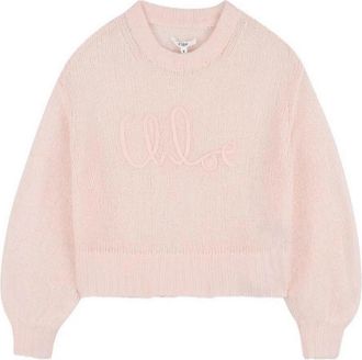 Chlo&eacute; Embroidered Logo Wool Sweater