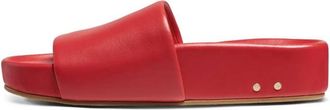 beek Womens Pelican Leather Platform Sandals In Lipstick