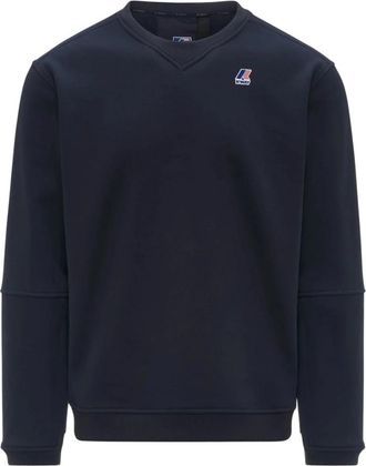K-Way Nael Brushed PC - Heren - Sweatshirts - Blauw - S - Hoodies & sweatvesten