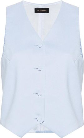 Andamane Elegante Blauwe Tank Top Vest - Dames - Gillet - Blauw - S - Polyester - Kostuums