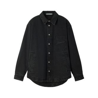 Jacquemus La Chemise Boulanger Shirt - Heren - Spijkerjassen - Zwart - M - Katoen - Jassen