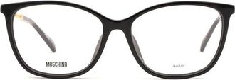 Moschino Metal-Trimmed Acetate Eyeglasses - Black