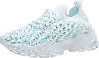 Generic Womens Arch Support Walking Trainers Women Wide Fit Slip on Sneakers New Thick Bottom Breathable Comfortable Leisure Lightweight Soft Sole Sports Casu