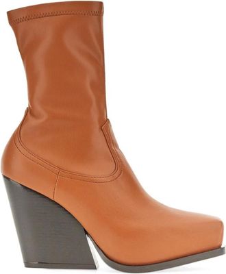 Stella McCartney Brown Zip Boots