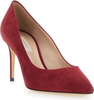 Casadei Womens Pumps Red Suede 80 Mm Heel