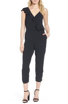 Parker Addison Asymmetrical Jumpsuit in Black at Nordstrom Rack, Size 4
