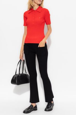 Courr&egrave;ges Top With Z Logo, Womens, Red