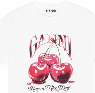 Ganni Logo-print Graphic T-shirt