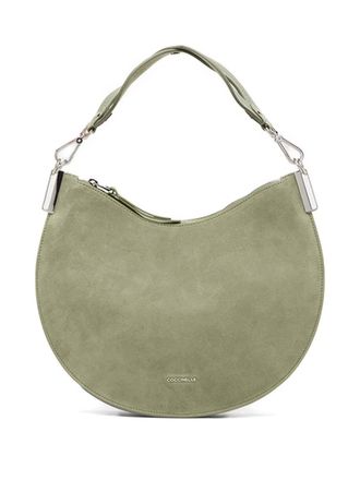 Coccinelle medium Sunup suede shoulder bag - Green