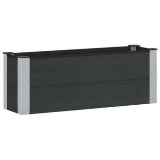 vidaXL Arriate Elevado Negro 100 X 30 X 36 Cm Vidaxl