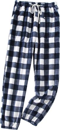 Generic Womens Soft Flannel Pajama Bottoms Pj Bottoms Pants Womens Check Woven Pyjamas Bottoms Comfy Pajama Bottoms Elasticated Waist Trousers Pyjamas for Wom