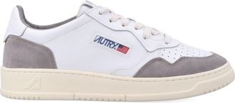 Autry Low-Top Sneakers with Smooth and Perforated Leather Design