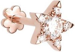 Maria Tash Diamond Star Threaded Stud Earring in Rose Gold at Nordstrom, Size 5.5 Mm