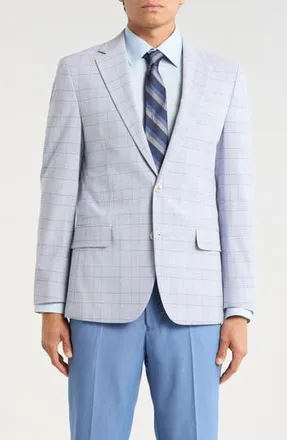 Original Penguin Windowpane Two-Button Sport Coat in Blue at Nordstrom Rack, Size 40 Regular