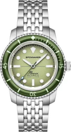 Spinnaker Fleuss 40 Pine Crest Automatic Bracelet Watch, 40mm in Green at Nordstrom