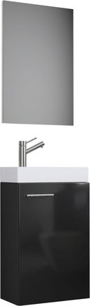 ebuy24 Ebuy24 - Set Vcm De 3 Piezas Lavadero Para Invitados Wc Ba&ntilde;o De Invitados Lavabo Wc Muebles De Ba&ntilde;o Juego De Ba&ntilde;o - Slito Sp (negro)
