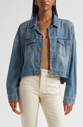 L'agence Vianney High-Low Crop Denim Jacket in Fargo at Nordstrom Rack, Size Small