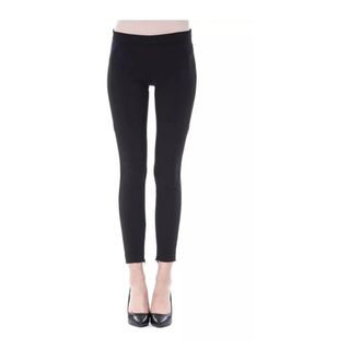Byblos Zwarte Skinny Leggings met Laterale Rits - Dames - Leggings - Zwart - XS - Polyester - Broeken