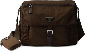 Prada Borsa a tracolla con fibbia - Marrone