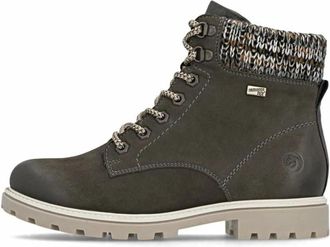 Remonte Veterschoen Enkellaars - Dames - Schoenen - Grijs - Maat: 41 EU Leer