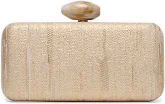 Dolce Vita Metallic Frame Clutch in Natural/gold at Nordstrom