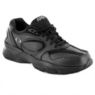 Apex Womens X801 Walker Lace Shoes In Black