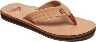 Quiksilver Sandale QUIKSILVER Erreka, Herren, Gr. 6(39), beige (tan, solid), Obermaterial:Obermaterial: Leder / Futter: Leder / Aussensohle: Gummi;, Schuhe Sanda