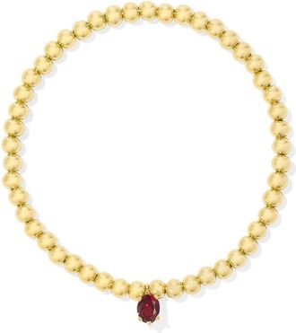 Kendra Scott Womens Cailin Stretch Bracelet In Gold Red Crystal