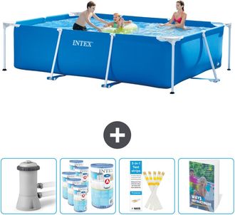 Intex Piscina Con Estructura Rectangular - 300x200x75 Cm - 7-piezas Scb123
