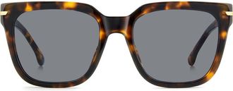 Victoria Beckham 53mm Square Sunglasses in Brown Havana/Grey at Nordstrom