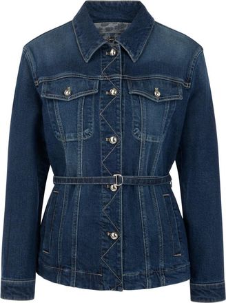 Marc Cain Elegante Jeansjacke - Dames - Spijkerjassen - Blauw - XL - Katoen - Jassen