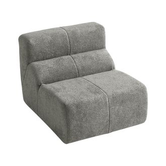 Urban Meuble Sill&oacute;n retro chic de terciopelo gris en terciopelo