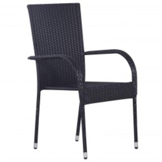 Berkfield Home Decorative 5 Piece Outdoor Dining Set Black