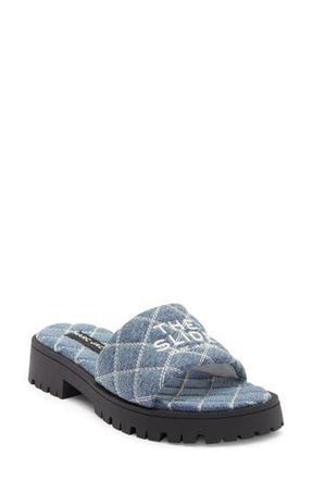 Marc Jacobs Quilted Denim Slide Sandal in Light Wash Indigo at Nordstrom Rack, Size 36