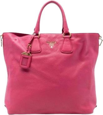 Prada Pre-owned Tote Bags, female, Pink, Size: ONE SIZE Pre-owned Vintage Tote Bag